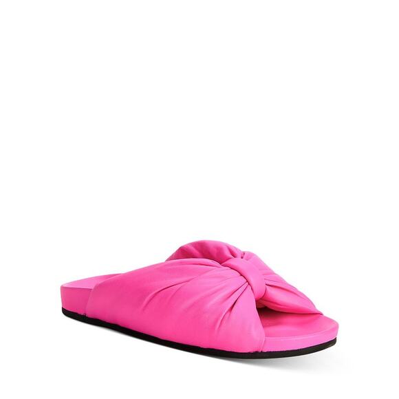 Balenciaga Puffy Mule Pink Leather Sandals Size 8 US / 38 EU - Picture 1 of 6